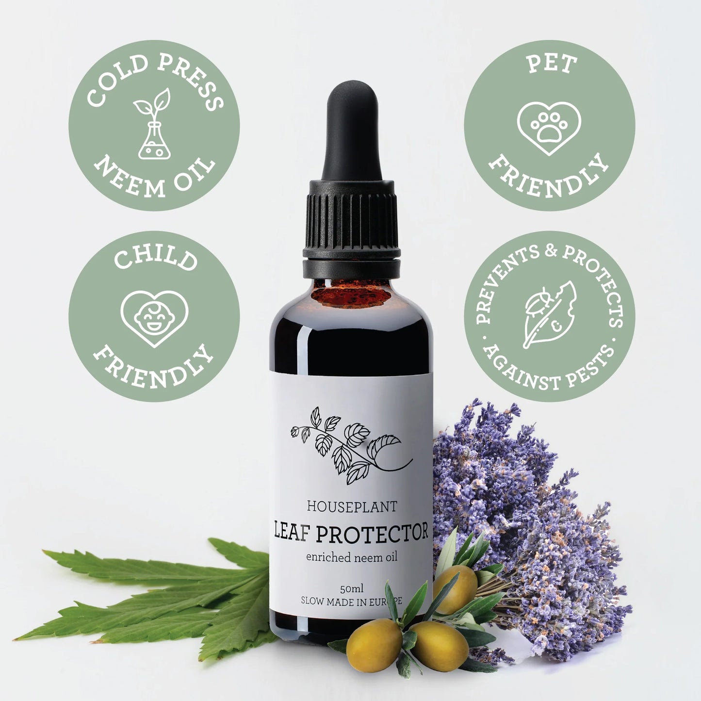 HOUSEPLANT LEAF PROTECTOR | Aceite de neem enriquecido
